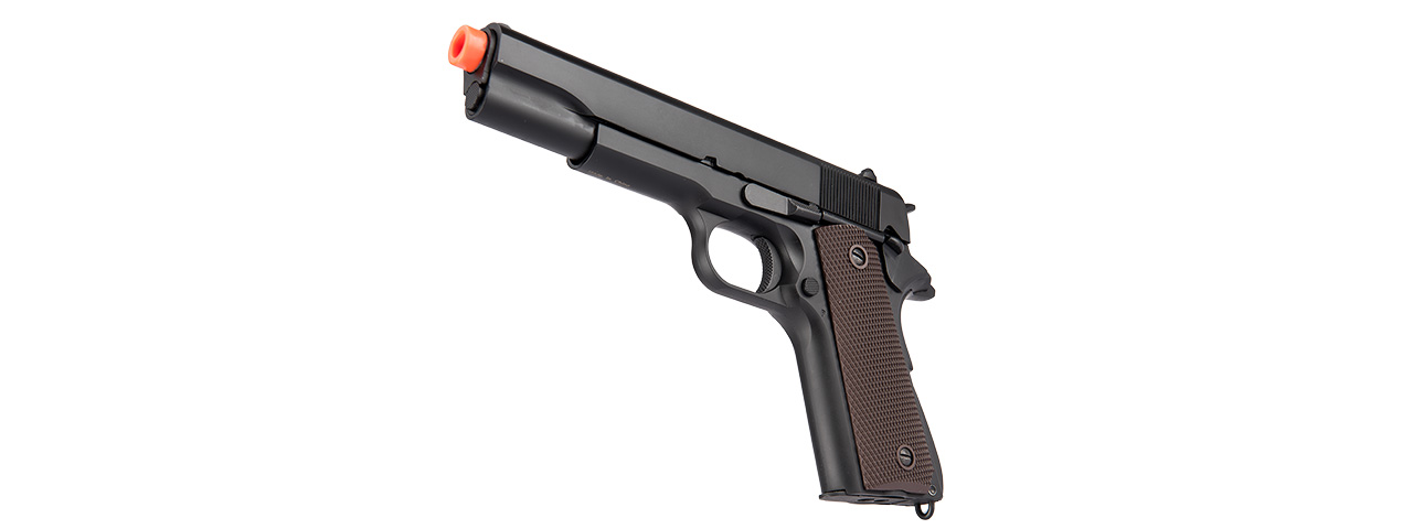 Double Bell M1911 Polymer Slide Gas Blowback Airsoft Pistol (Black) - Click Image to Close