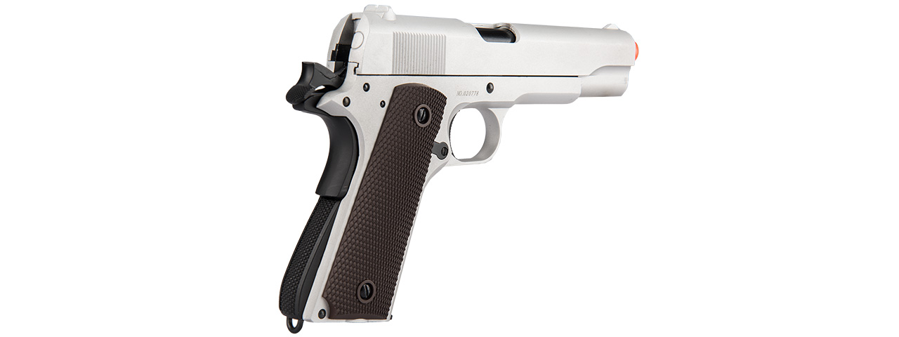 Double Bell M1911 GBB Airsoft Pistol Type 1 - Low Velocity (Silver)