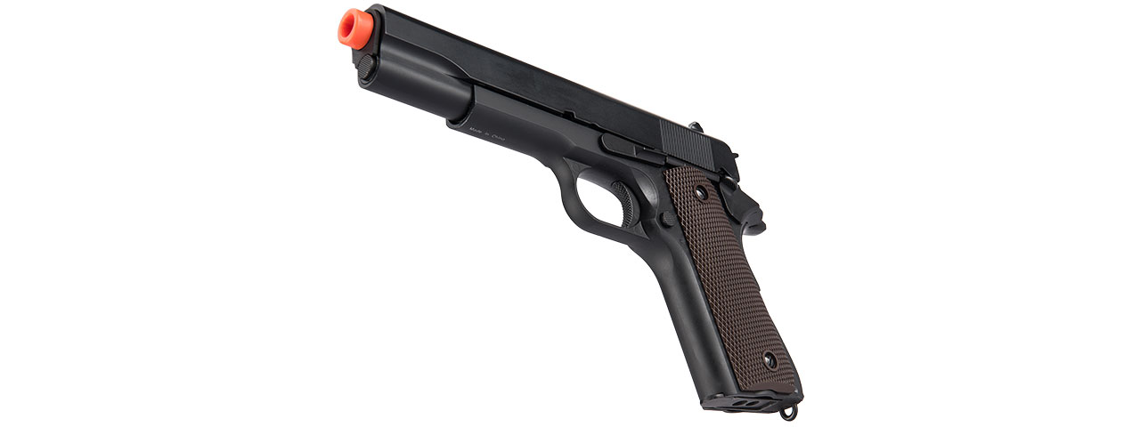 Double Bell M1911 GBB Airsoft Pistol Type 1 - Low Velocity (Black) - Click Image to Close