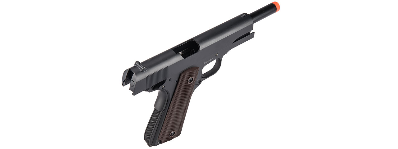 Double Bell M1911 GBB Airsoft Pistol Type 1 - Low Velocity (Black) - Click Image to Close