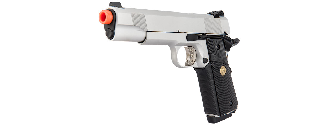 DOUBLE BELL MEU GBB GAS BLOWBACK AIRSOFT PISTOL (SILVER) - Click Image to Close