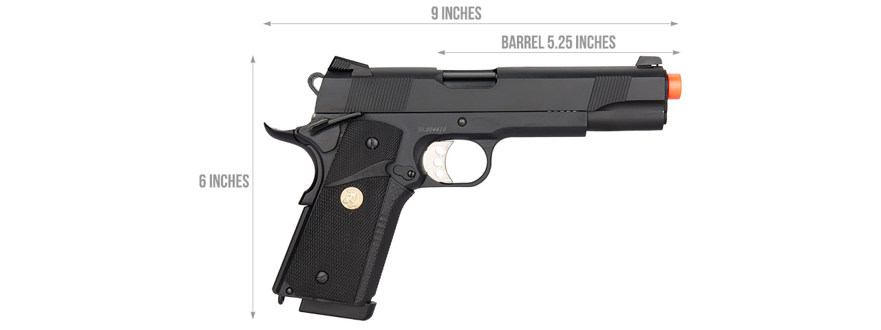 Double Bell M1911 MEU GBB Airsoft Pistol (Black)