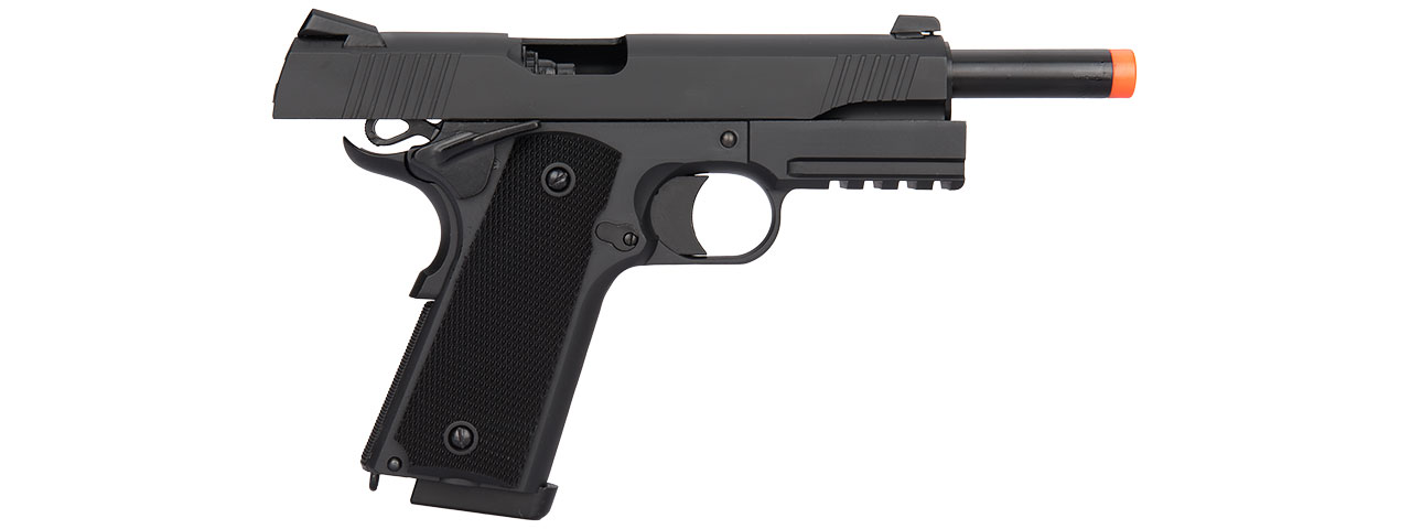 Double Bell Gas Blowback CQB 1911 Tactical Airsoft Pistol (Black) - Click Image to Close