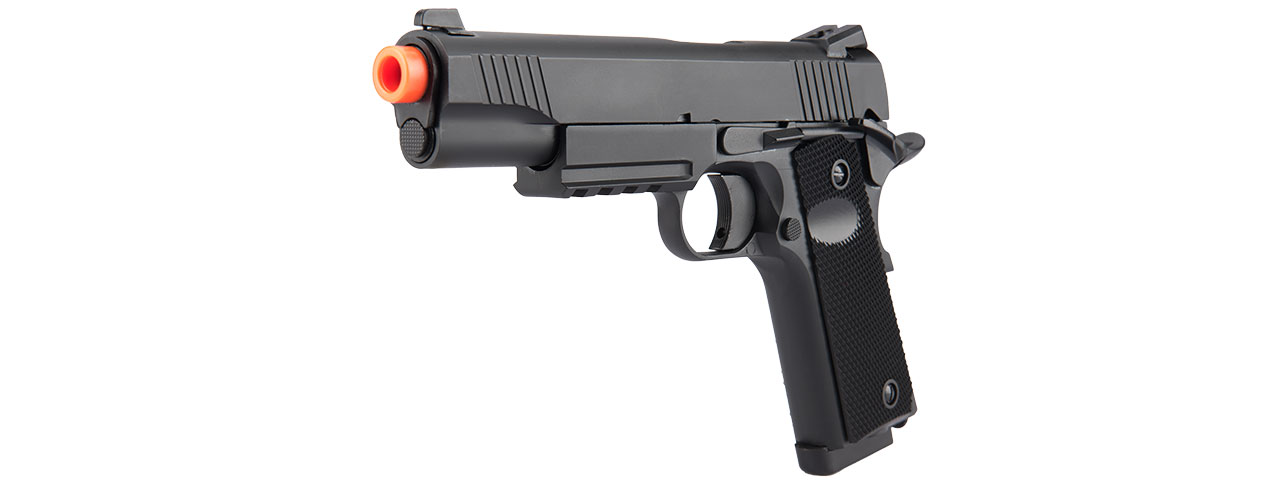 Double Bell Gas Blowback CQB 1911 Tactical Airsoft Pistol (Black) - Click Image to Close