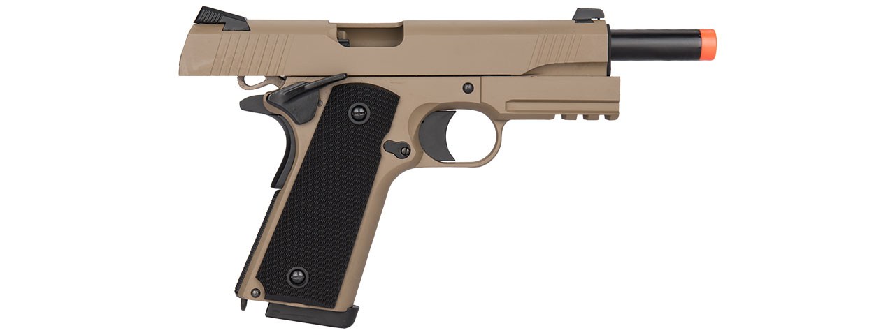 DOUBLE BELL M1911 TACTICAL GBB AIRSOFT PISTOL - LOW VELOCITY (TAN)