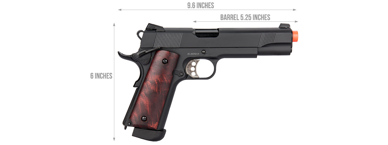 DOUBLE BELL M1911A1 CO2 BLOWBACK AIRSOFT PISTOL HIGH VELOCITY (BLACK) - Click Image to Close