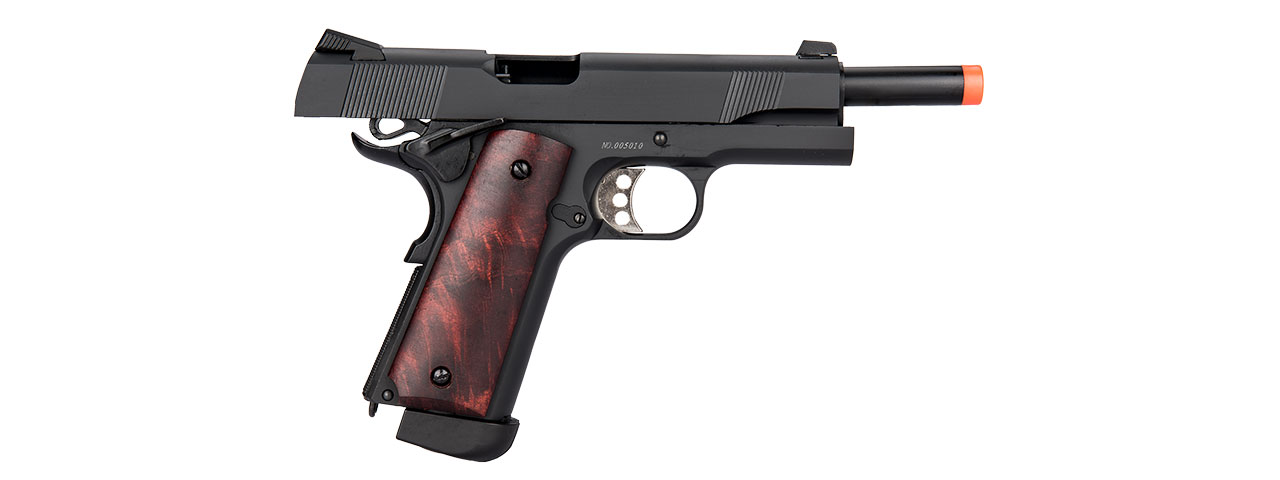 DOUBLE BELL M1911A1 CO2 BLOWBACK AIRSOFT PISTOL HIGH VELOCITY (BLACK) - Click Image to Close