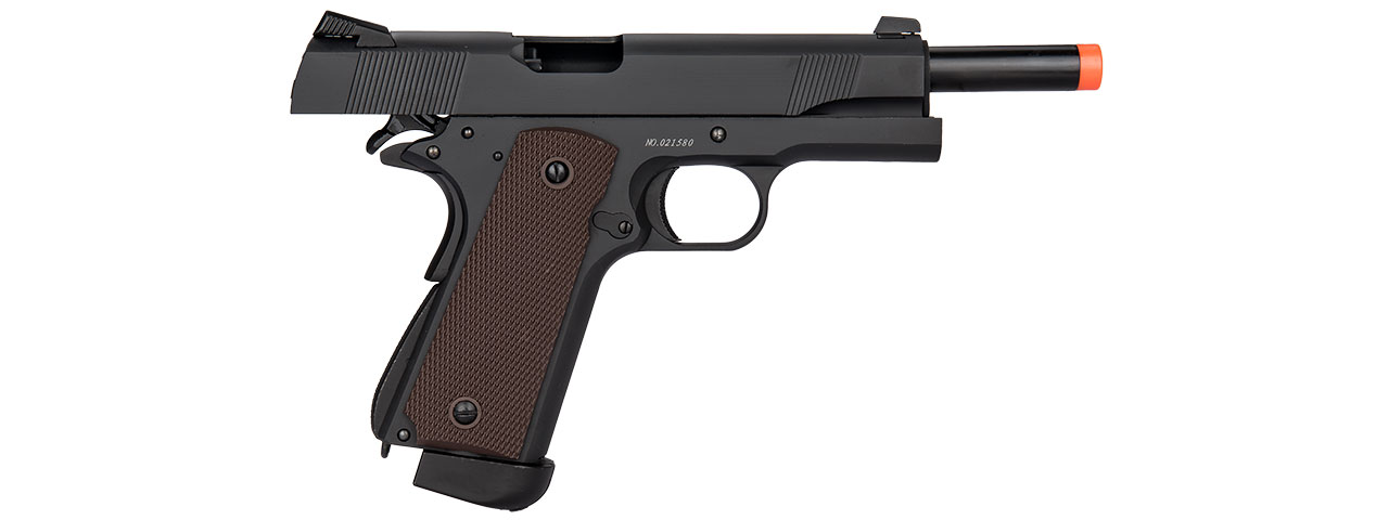 Double Bell M1911 Type 2 CO2 Gas Blowback Airsoft Pistol High Velocity (Black)