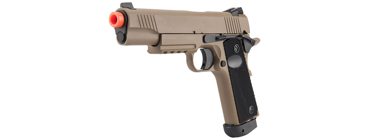 DOUBLE BELL M1911 CQB TACTICAL CO2 BLOWBACK AIRSOFT PISTOL - TAN
