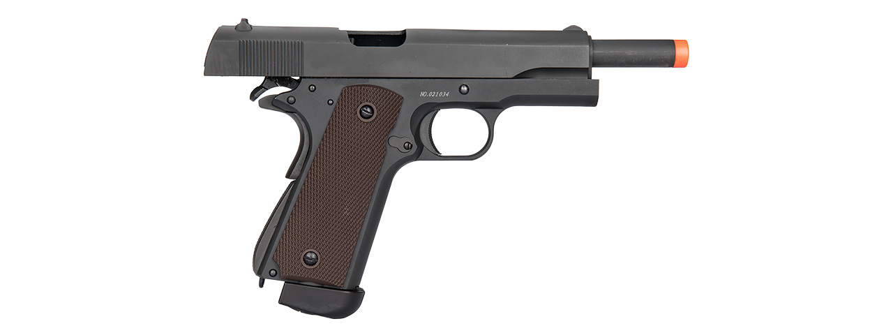 DOUBLE BELL M1911 CO2 BLOWBACK AIRSOFT PISTOL - 400+ FPS (BLACK) - Click Image to Close