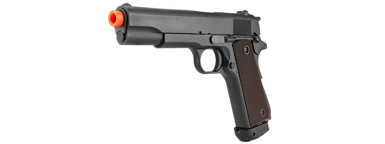 DOUBLE BELL M1911 CO2 BLOWBACK AIRSOFT PISTOL - 400+ FPS (BLACK) - Click Image to Close