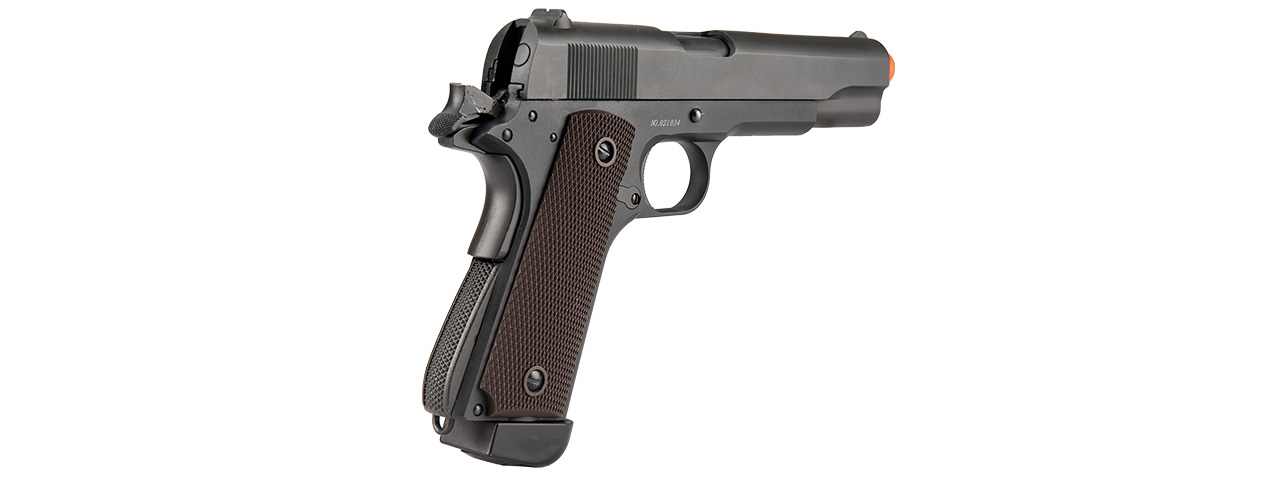 DOUBLE BELL M1911 CO2 BLOWBACK AIRSOFT PISTOL - 400+ FPS (BLACK) - Click Image to Close