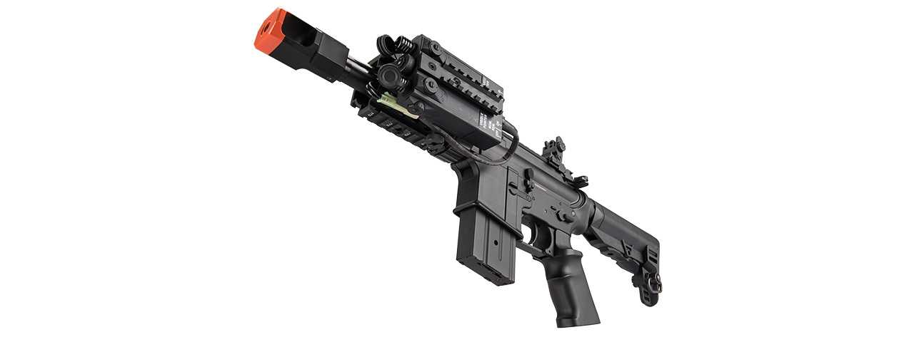 F6630 M4 CQB "TANKER" FULL METAL GEARBOX AEG W/ INTEGRATED METAL RAIL SYSTEM (BLACK)