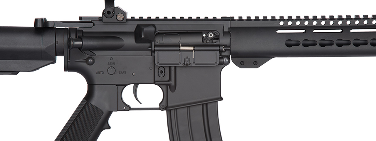 JG M4 AIRSOFT AEG RIFLE W/ KEYMOD HANDGUARD (BLACK) - Click Image to Close