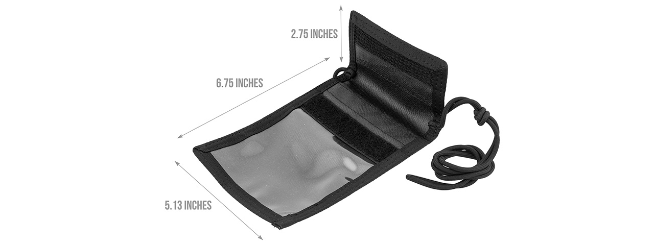 FY-BGA03BK NECK IDENTIFICATION STORAGE WALLET (BLACK) - Click Image to Close