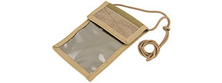 FY-BGA03KH NECK IDENTIFICATION STORAGE WALLET (KHAKI)