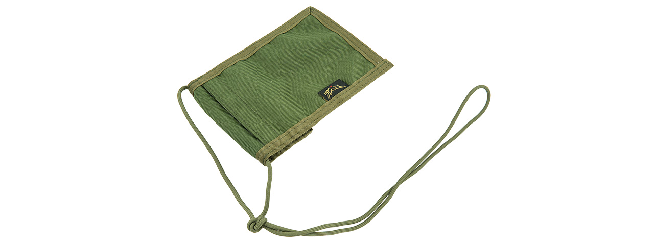 FY-BGA03OD NECK IDENTIFICATION STORAGE WALLET (OD GREEN)