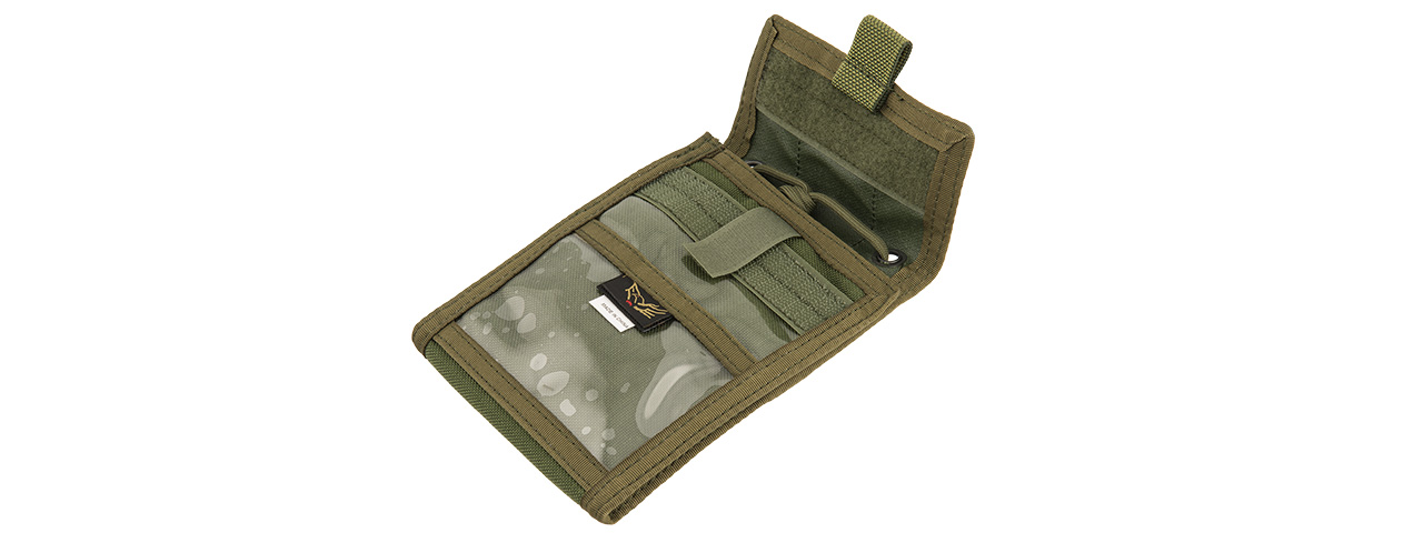 FY-BGA15OD VERSATILE IDENTIFICATION STORAGE WALLET (OD GREEN) - Click Image to Close