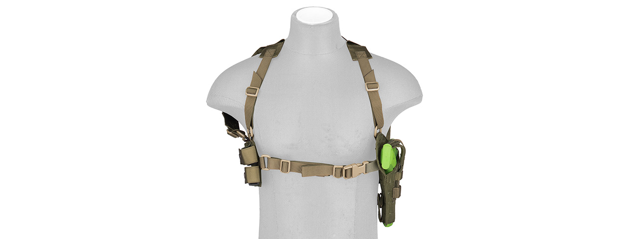 FY-HRC02KH SHOULDER HOLSTER AND MAGAZINE POUCH (KHAKI)