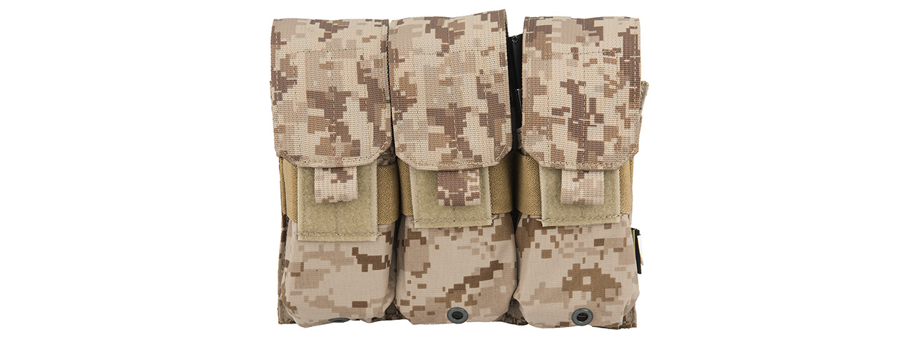 FY-PHM03R1 1000D NYLON TRIPLE M4/M16 MAGAZINE POUCH (DESERT DIGITAL) - Click Image to Close