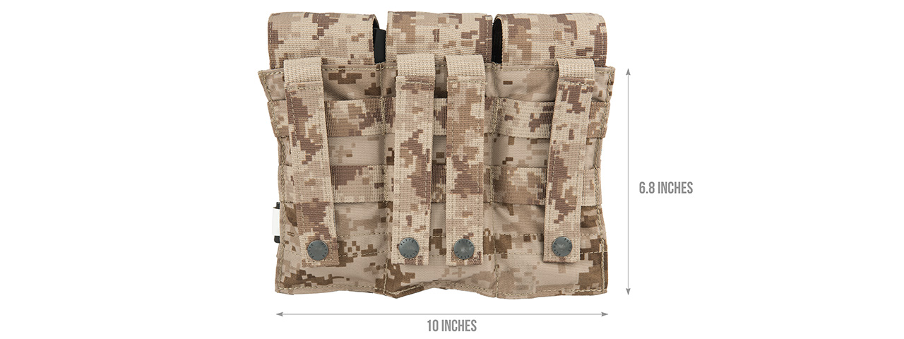 FY-PHM03R1 1000D NYLON TRIPLE M4/M16 MAGAZINE POUCH (DESERT DIGITAL) - Click Image to Close