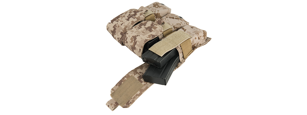 FY-PHM03R1 1000D NYLON TRIPLE M4/M16 MAGAZINE POUCH (DESERT DIGITAL) - Click Image to Close