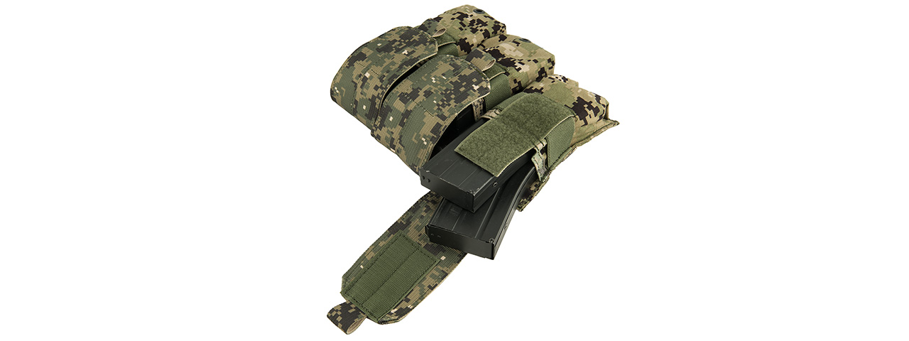 FY-PHM03R2 1000D NYLON TRIPLE M4/M16 MAGAZINE POUCH (WOODLAND DIGITAL)