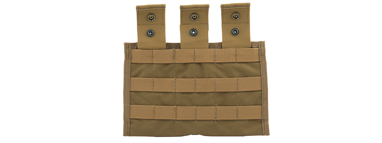 FY-PHM19CB SNAP BUTTON TRIPLE M4/M16 MAGAZINE POUCH (COYOTE BROWN)