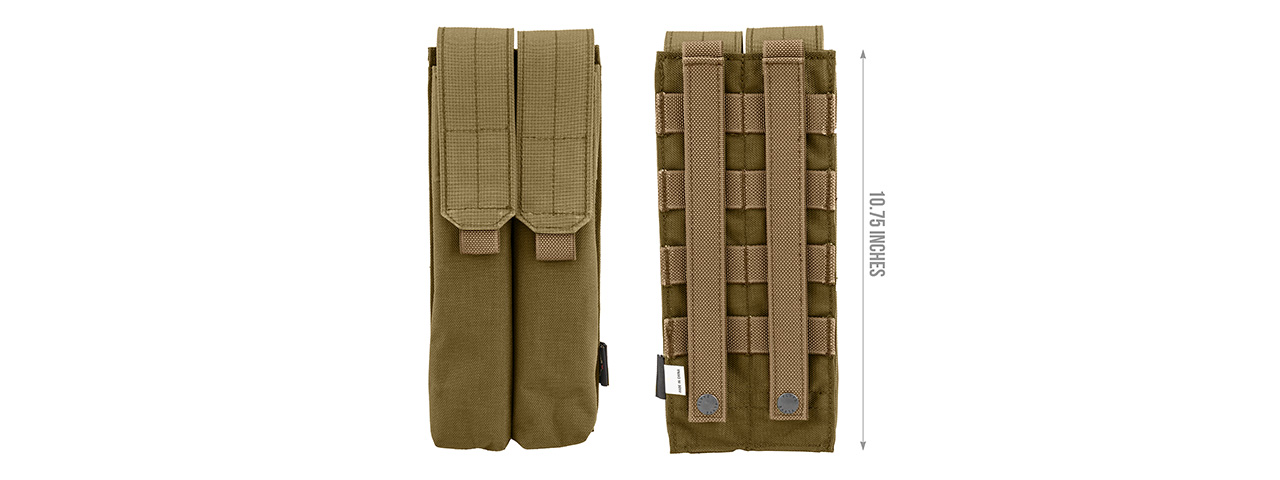 FY-PHM22CB DOUBLE UMP/P90 MAGAZINE POUCH (COYOTE BROWN) - Click Image to Close