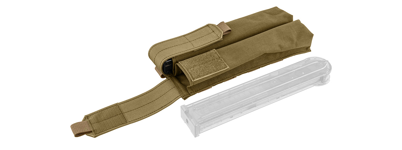 FY-PHM22CB DOUBLE UMP/P90 MAGAZINE POUCH (COYOTE BROWN)