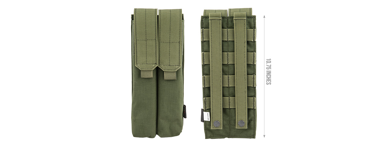 FY-PHM22OD DOUBLE UMP/P90 MAGAZINE POUCH (OD GREEN) - Click Image to Close