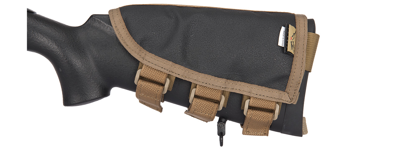 FY-PHO08CB RIFLE CHEEK REST W/ ACCESSORY POUCH (COYOTE BROWN)