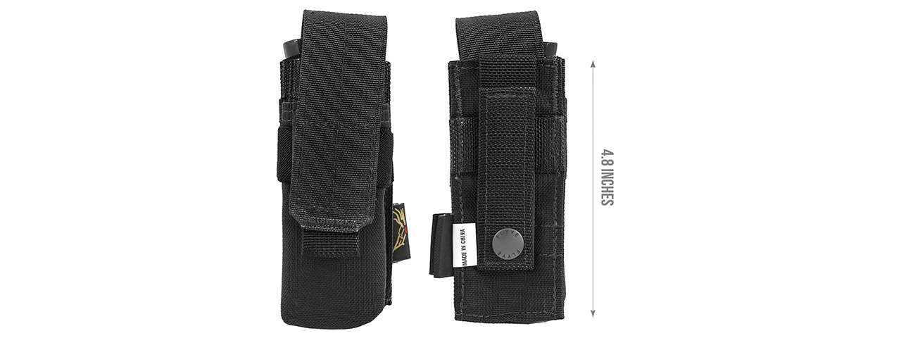FY-PHP04BK Molle Single 9mm Pistol Magazine Pouch (Black) - Click Image to Close