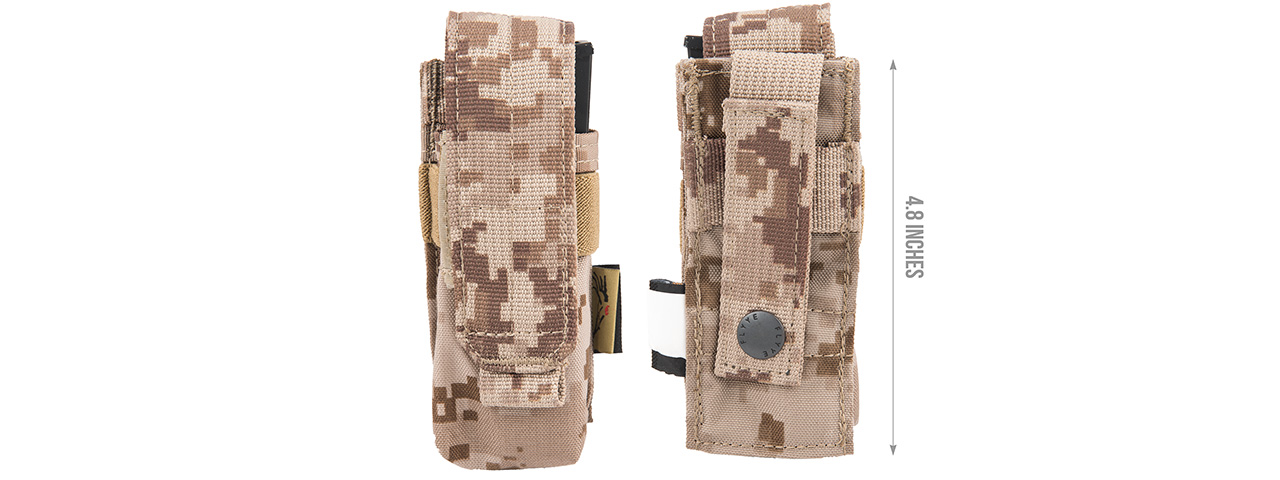 FY-PHO04R1 Molle Single 9mm Pistol Magazine Pouch (AOR1) - Click Image to Close