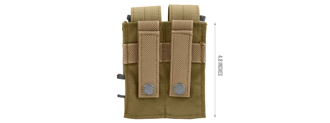 FY-PHP05CB Molle Double Pistol Magazine Pouch (Coyote Brown) - Click Image to Close