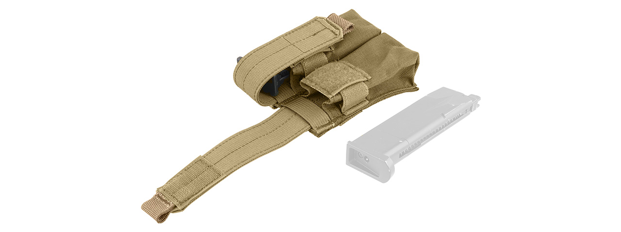 FY-PHP05CB Molle Double Pistol Magazine Pouch (Coyote Brown) - Click Image to Close