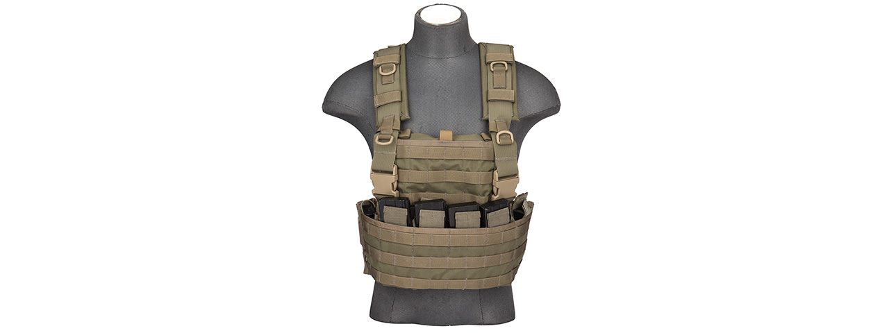 FLYYE INDUSTRIES 1000D CORDURA WSH MOLLE CHEST RIG (RANGER GREEN) - Click Image to Close
