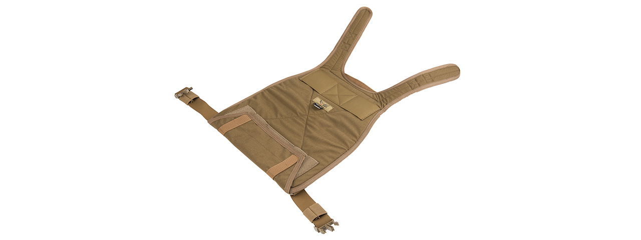 FLYYE INDUSTRIES 1000D CORDURA MOLLE RRV VEST REAR PLATE PANEL (COYOTE BROWN) - Click Image to Close