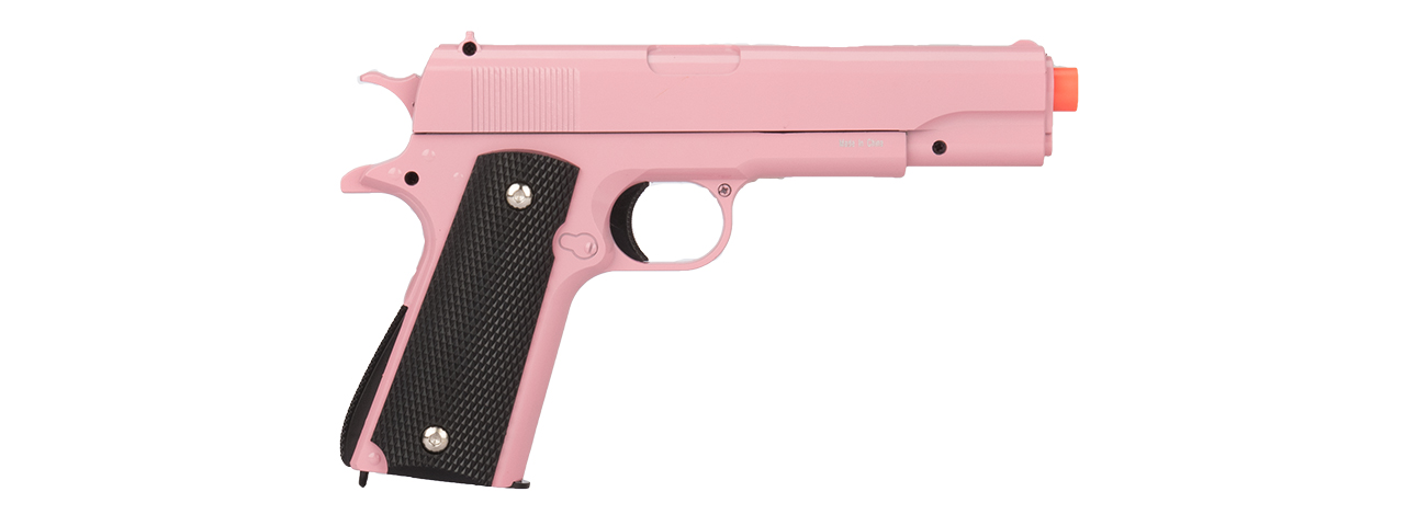 G13P SPRING POWERED 1911 METAL AIRSOFT PISTOL (PINK)