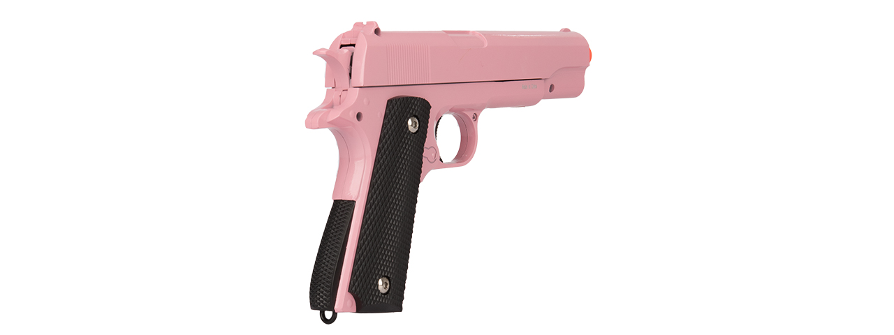 G13P SPRING POWERED 1911 METAL AIRSOFT PISTOL (PINK) - Click Image to Close