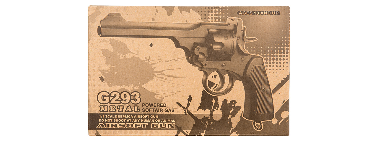 G293 Full Metal CO2 Powered Revolver Pistol (Black)