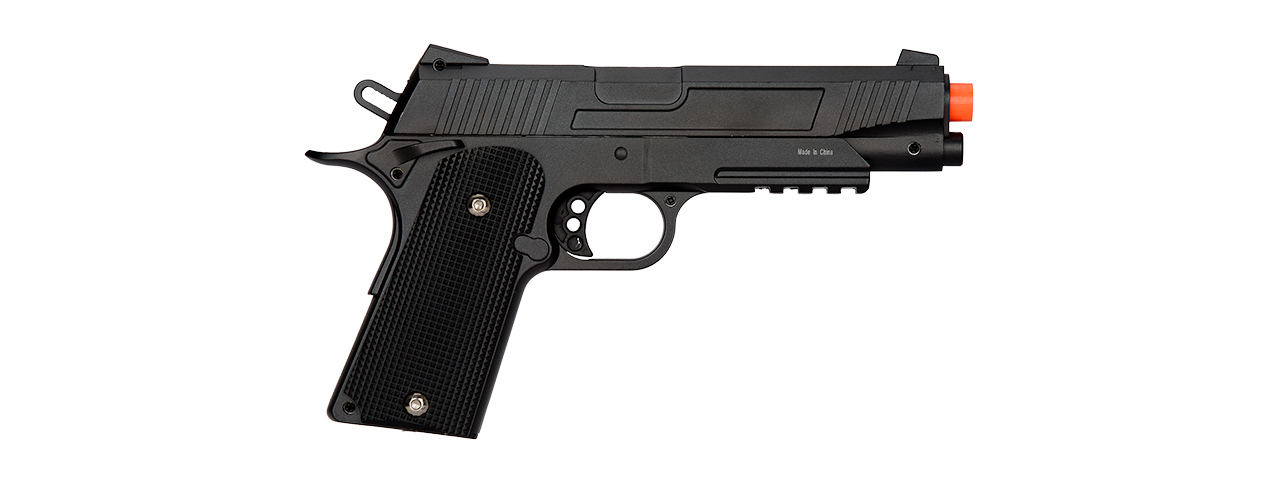 G38B Spring Powered 1911 Metal Training Pistol (Black) - Click Image to Close