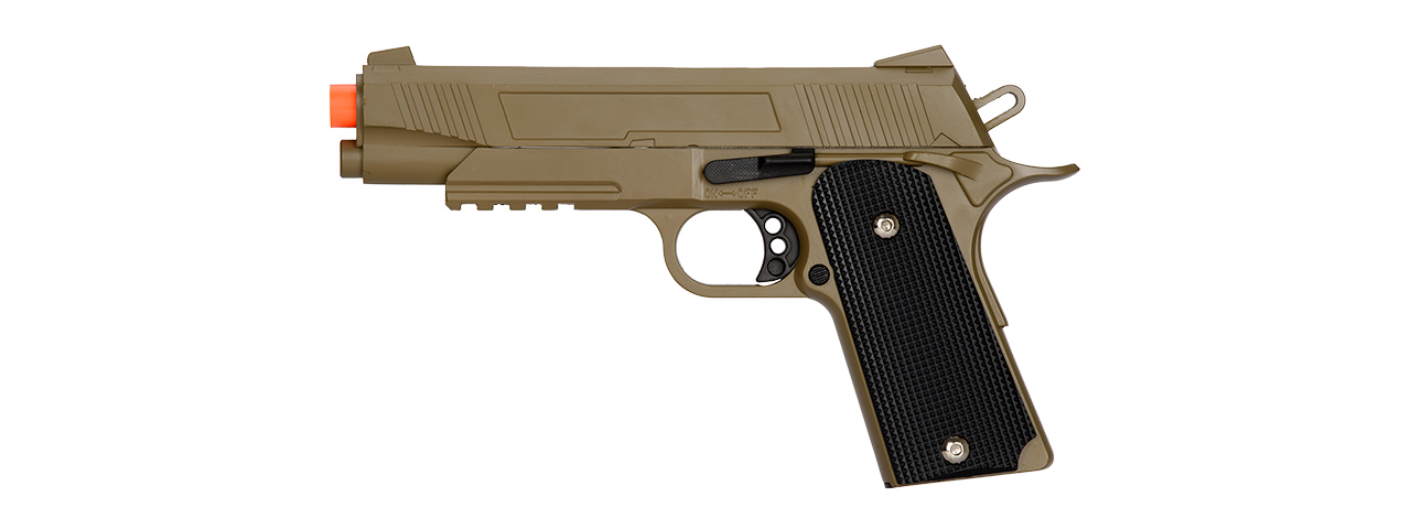 G38T Spring Powered 1911 Metal Training Pistol (Dark Earth) - Click Image to Close
