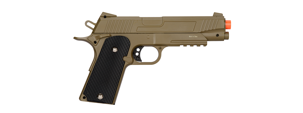 G38T Spring Powered 1911 Metal Training Pistol (Dark Earth) - Click Image to Close