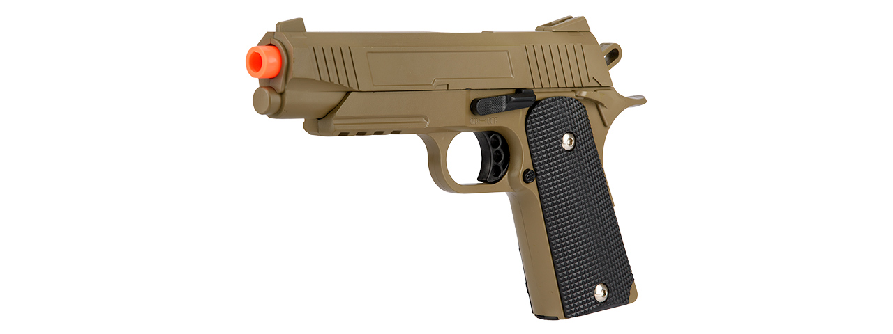 G38T Spring Powered 1911 Metal Training Pistol (Dark Earth) - Click Image to Close