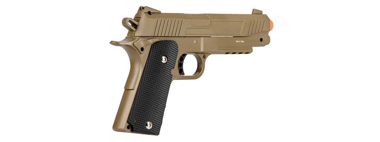 G38T Spring Powered 1911 Metal Training Pistol (Dark Earth) - Click Image to Close