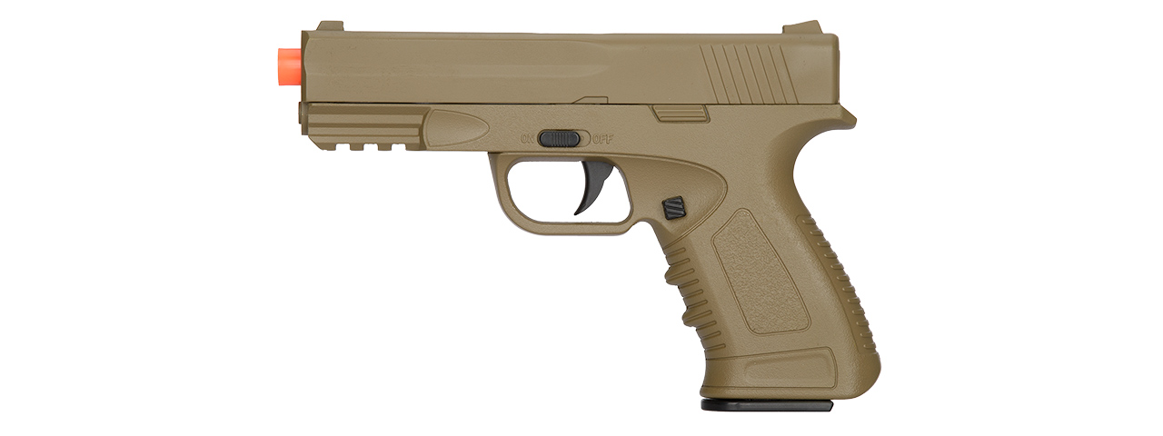 G39T Spring Metal Compact Training Pistol w/ Safety (Dark Earth) - Click Image to Close