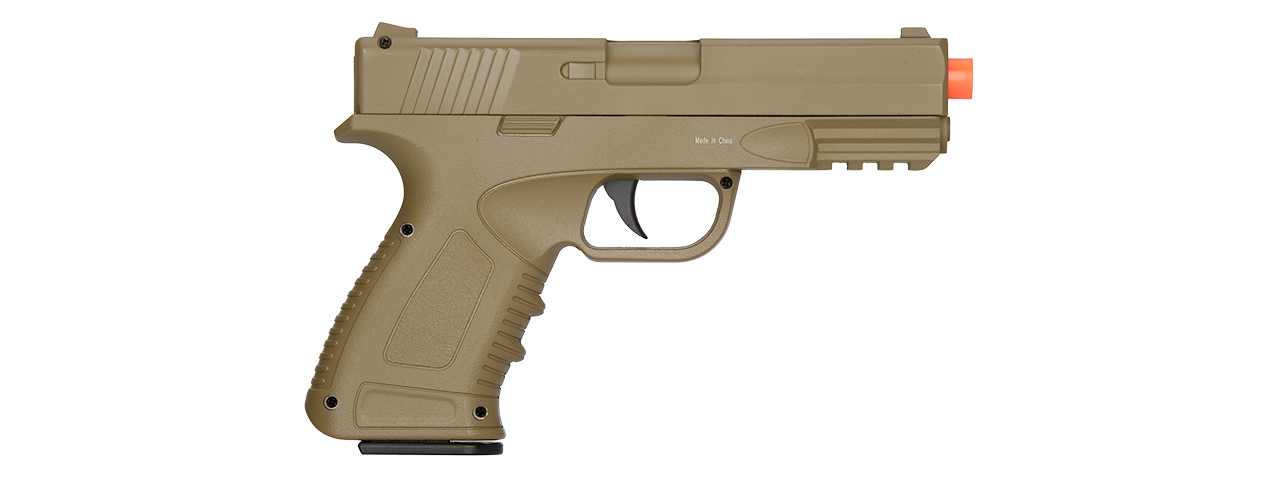 G39T Spring Metal Compact Training Pistol w/ Safety (Dark Earth) - Click Image to Close