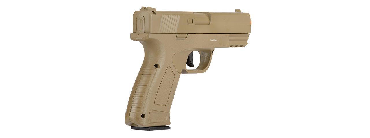 G39T Spring Metal Compact Training Pistol w/ Safety (Dark Earth) - Click Image to Close