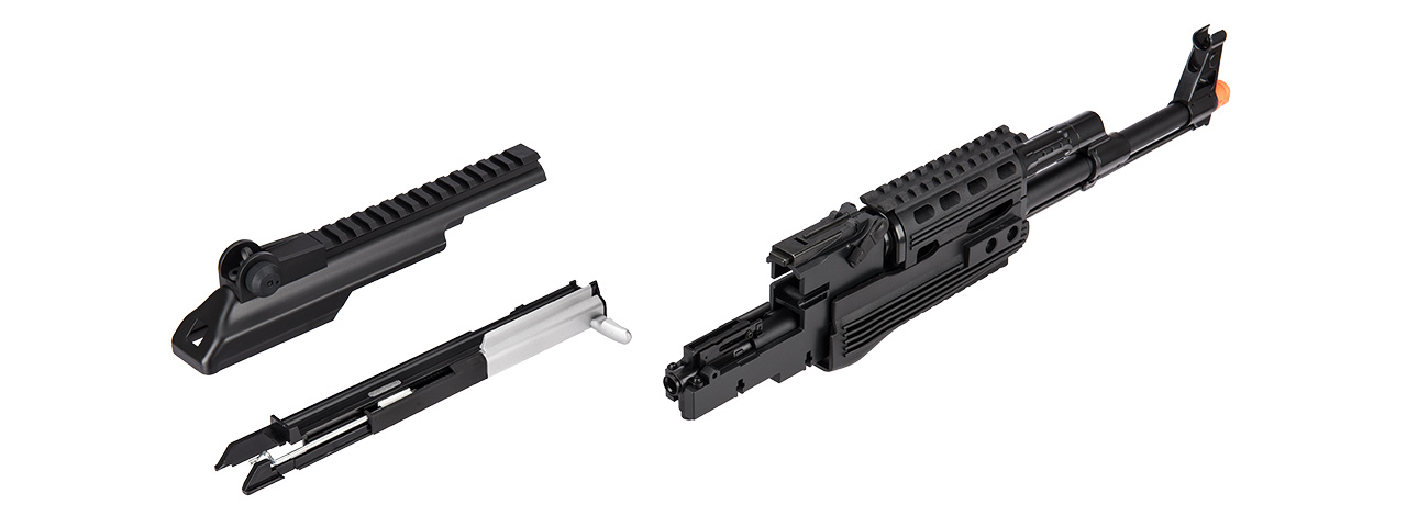 GOLDEN EAGLE AK-47 RIS FRONT BARREL ASSEMBLY W/ RAILED RECEIVER COVER (BLACK)
